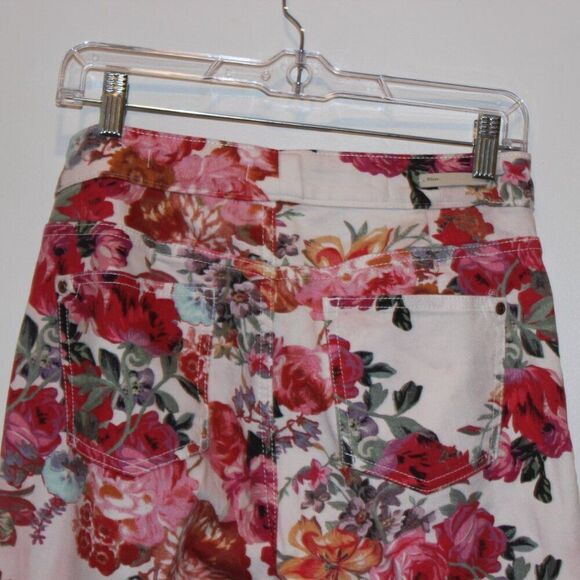 Pilcro and the Letterpress Multi Floral High Rise Skinny Jeans Women's Size 28 - Picture 7 of 13